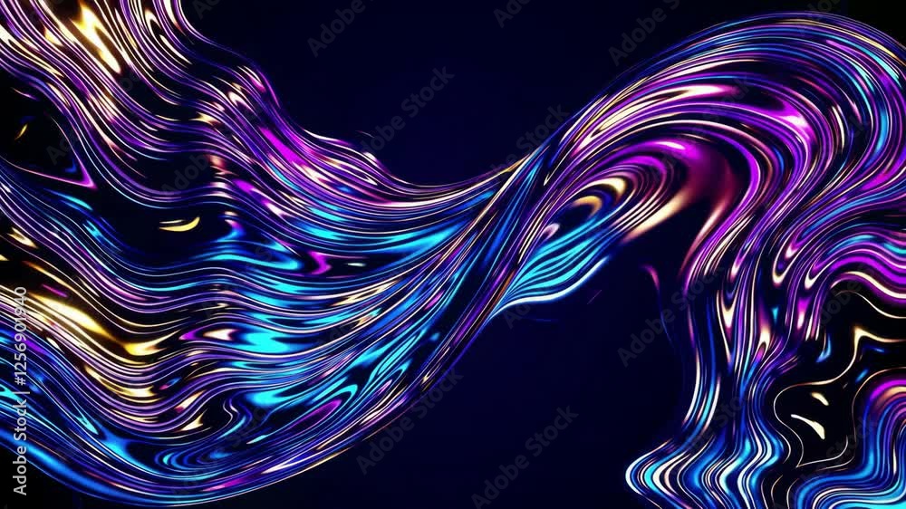 Poster colorful abstract fluid pattern with neon gradients, digital artwork. futuristic design and creative
