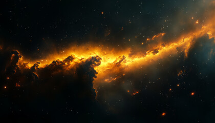 Obraz premium abstract colorful starry night cosmos cloud nebula