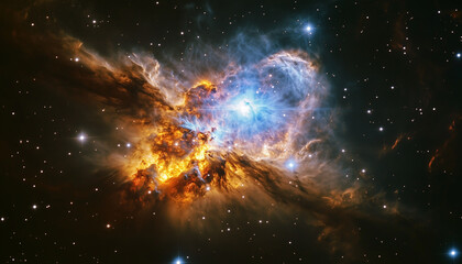abstract colorful starry night cosmos cloud nebula