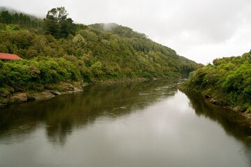 The Grey River on a Cloudy Day – Calm Water Landscape