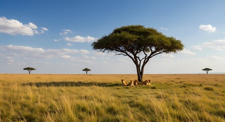 Obraz premium father and son walking in the field