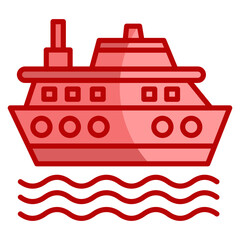 Obraz premium Cruise Ship Icon Element For Design