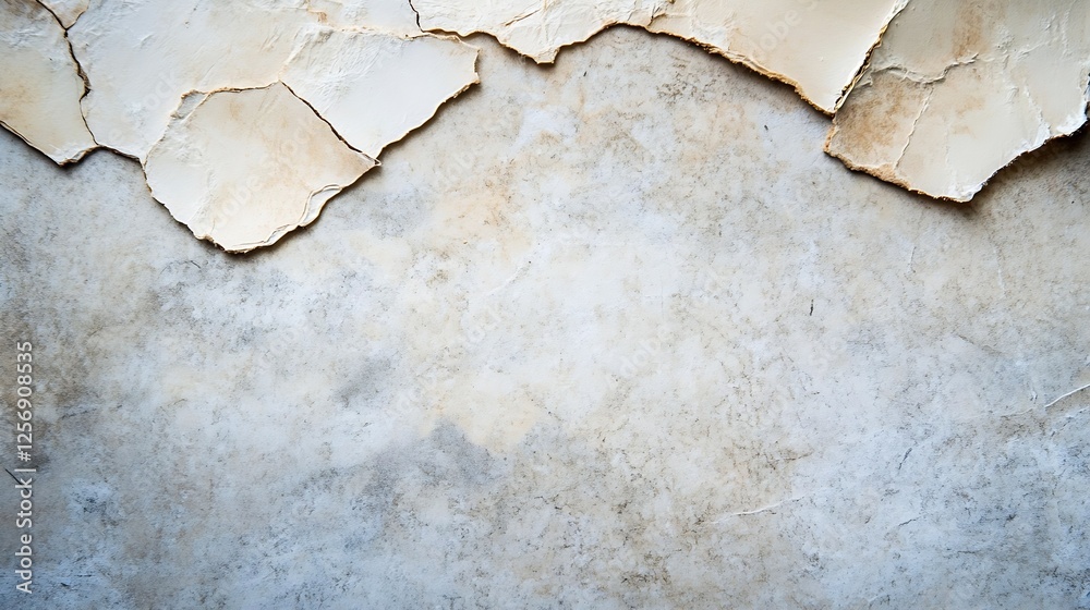 Poster textured background with peeling paint and raw concrete surface in earthy tones : generative ai