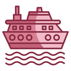 Obraz premium Cruise Ship Icon Element For Design