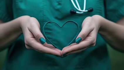 Hands Gently Hold Heart Shape, Symbolizing Care, Compassion, and Empathy in Healthcare