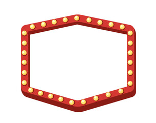 Retro Cinema and Theater Sign Frame