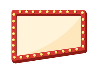 Retro Cinema and Theater Sign Frame