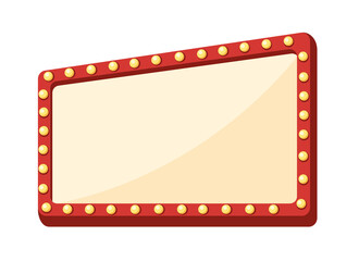 Retro Cinema and Theater Sign Frame