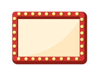 Retro Cinema and Theater Sign Frame