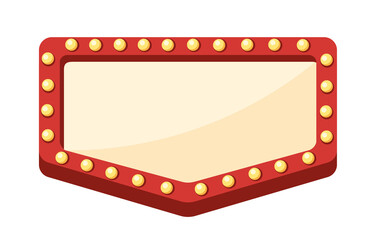 Retro Cinema and Theater Sign Frame