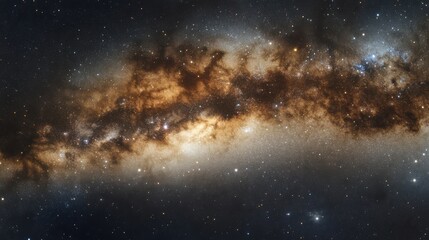 A stunning close-up of a cluster of stars and planets, with the Milky Way stretching across the sky, offering a glimpse into the vast and mysterious universe.