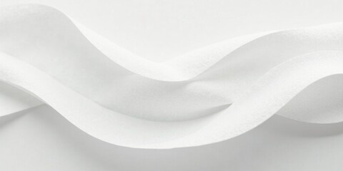 Obraz premium Abstract White Fabric Draped in Soft, Elegant Waves, Creating a Luxurious and Serene Visual Texture