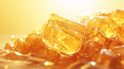 Amber stone texture in a modern bright tone with a blurred effect, creating a symbolic space of tranquility amidst chaos, conveying a sense of stillness and clarity