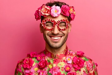 Commercial promotion concept art drawing. Valentine's day greeting from man or for man: extraordinary vivid image of loving middle eastern adult man. Love confession. Love and tenderness.