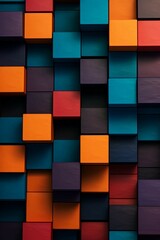  Colorful Boxes on Dark Surface