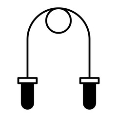 Jumping Rope black icon