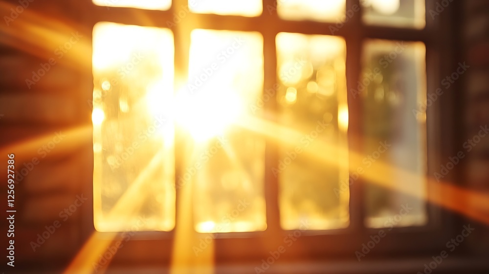 Poster Sunlight Streaming Through Window Creating a Warm and Inviting Atmosphere : Generative AI