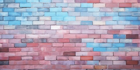 Perfect pastel brick wall as background or wallpaper or texture