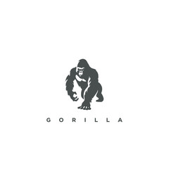 gorilla silhouette logo vector illustration design