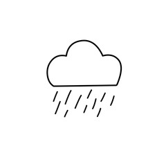 rain cloud line illustration