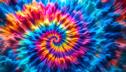 Vibrant swirling kaleidoscope of color, bursting with creative energy