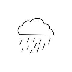 rain cloud line illustration