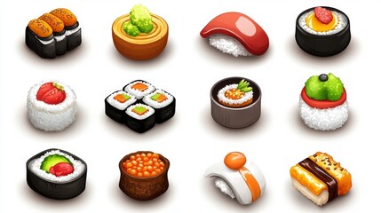 Colorful Sushi Collection