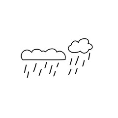 rain cloud line illustration