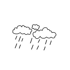 rain cloud line illustration