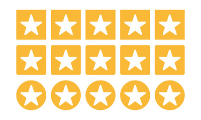 Star in squares and circles. solid icon, Flat icon and smooth icon style. vector template.eps