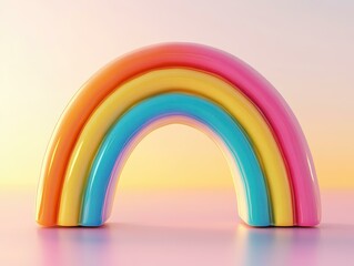 Obraz premium Glossy Rainbow Arch Symbol of Hope