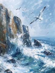 Abstract art oil painting background wallpaper