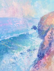 Naklejka premium Abstract art oil painting background wallpaper