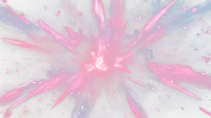 a pink explosion of light and sparks