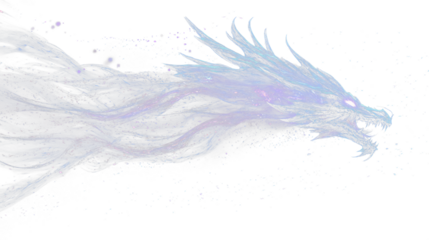 a blue dragon with a black background