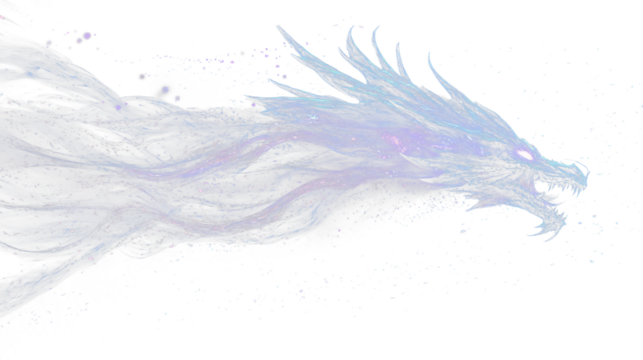 a blue dragon with a black background