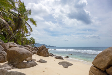 Anse Petite Marie-Louise Beach, Island Mahe, Republic of Seychelles.