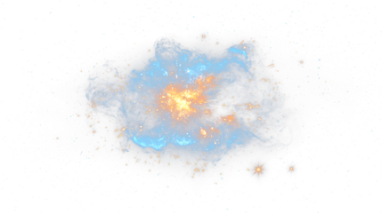 a blue nebula nebula with a star in the middle