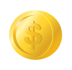 Dollar gold coin 