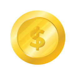 Fototapeta premium Dollar gold coin 