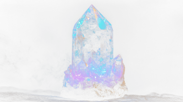 a crystal with a blue and purple glow