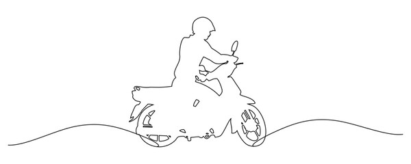vector of father with old motorbike