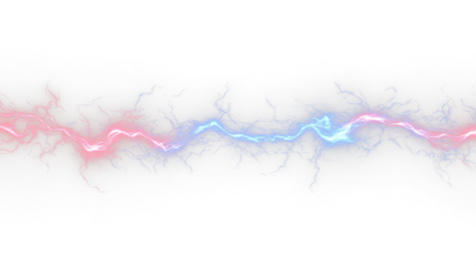 a black background with red and blue lightnings