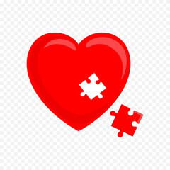 Doodle hand drawn heart drawing on white background