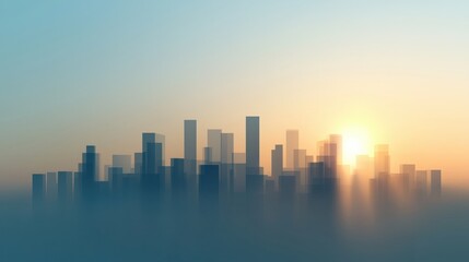 A city skyline obscured by a thick layer of smog, highlighting the impact of air pollution.