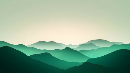 Fototapeta premium Pixel Art Landscape With Verdant Mountains