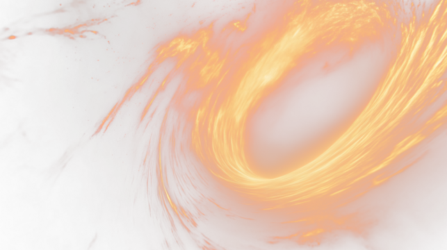 a black hole in the sky with a bright orange swirl
