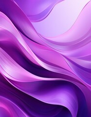 Fototapeta premium A modern abstract illustration featuring fluid, dynamic purple waves symbolizing feminist awareness and empowerment. The composition has a mix of bold, energetic strokes and soft gradients, representi