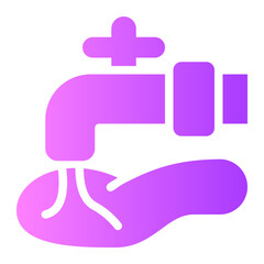 water supply gradient icon