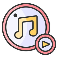 Music Player  Icon Element For Design